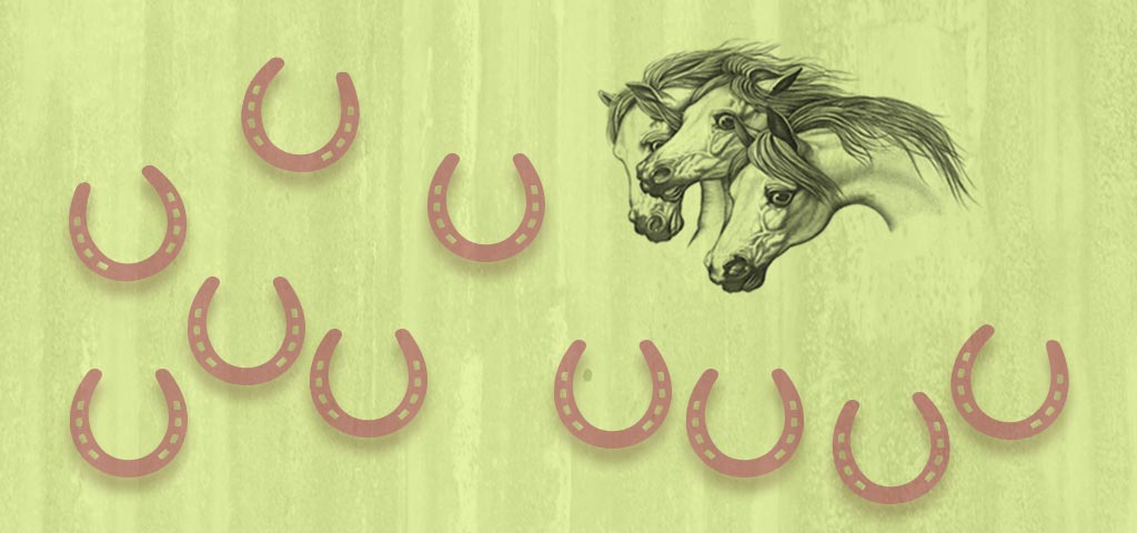 Loyalty card design with logo and horse hooves